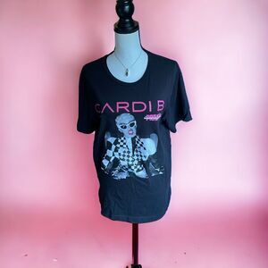 Cardi B Invasion Of Privacy Concert Tour Tee Unisex L Black T-Shirt Rap
